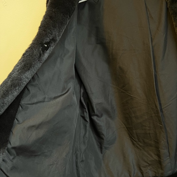 Zara fun fur Teddy hooded jacket size S black - Picture 10 of 10